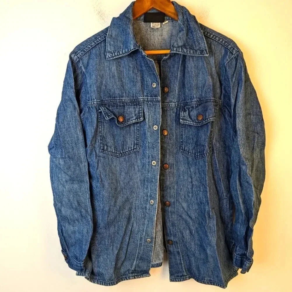 Vintage 80's "Style" Jean Shirt - Medium